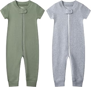 Owlivia Baby Boy Romper, Unisex Short-sleeve Summer Outfit, 100% Organic Cotton Girl One-Piece Jumpsuit