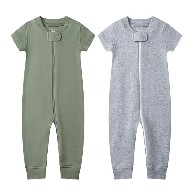 Owlivia Baby Boy Romper Unisex Short-sleeve Summer Outfit 100 Organic Cotton Girl One-Piece Jumpsuit