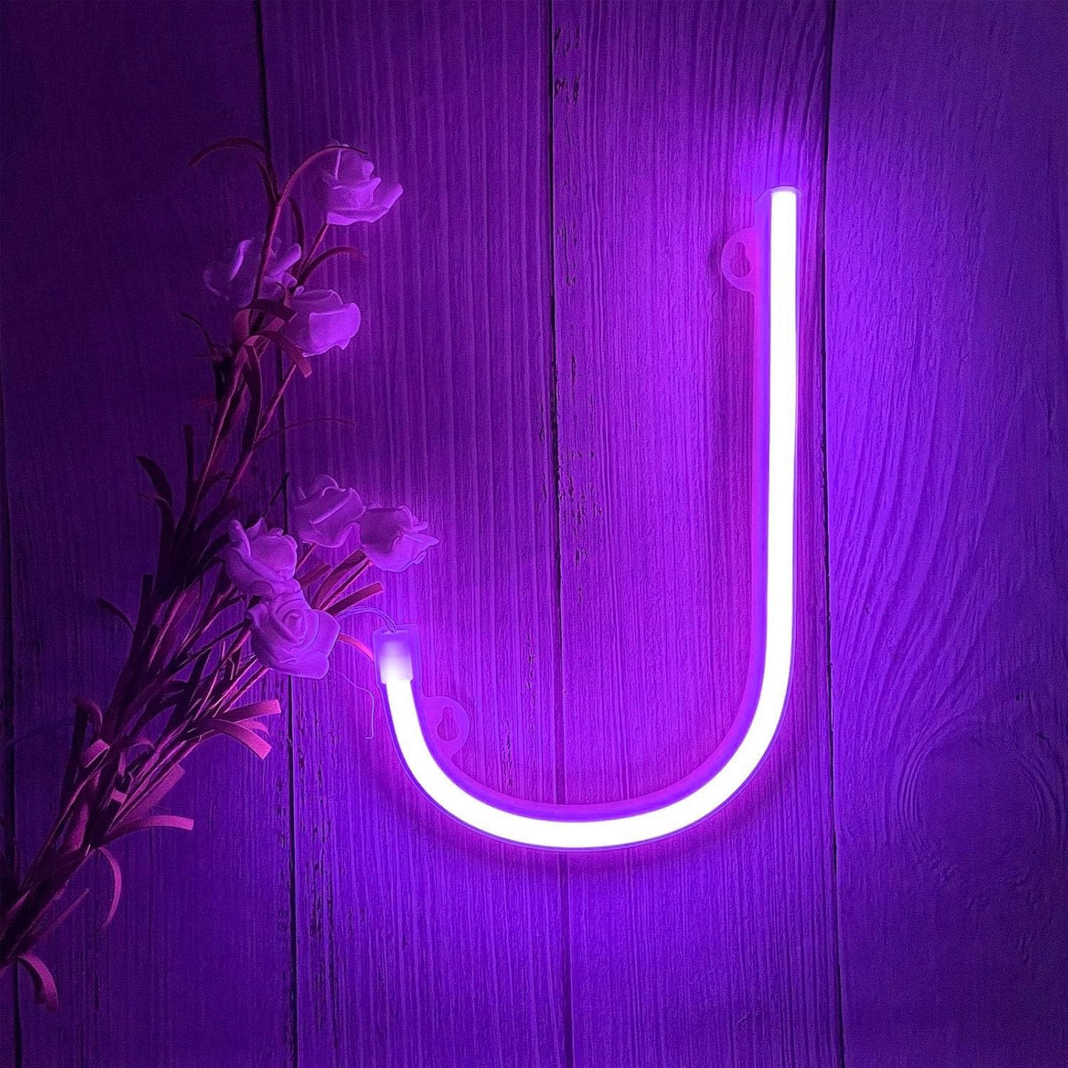 Neon Purple LED Marquee Letter Lights, Light Up Letters Glitter Alphabet Letter Sign Battery Powered for Night Light Birthday Party Wedding Girls Gifts Home Bar Christmas Decoration