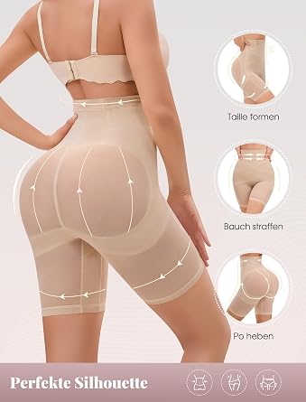 hephboard Bauchweg Unterhose Damen Shapewear Hohe als Perfekte Miederhose Damen Bauchweg Shaping Figurformende Unterwäsche Body Shaper Miederpant ShapingShorts