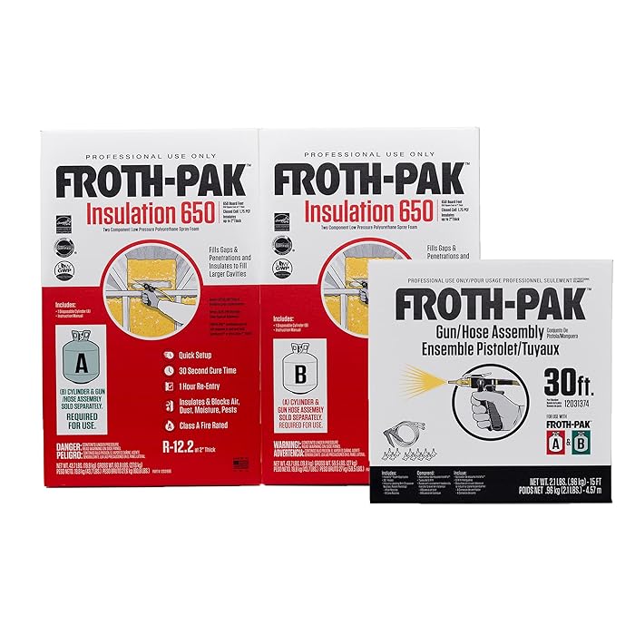 Buy FrothPak 650 Spray Foam Insulation, 30 ft Hose. Low GWP Formula