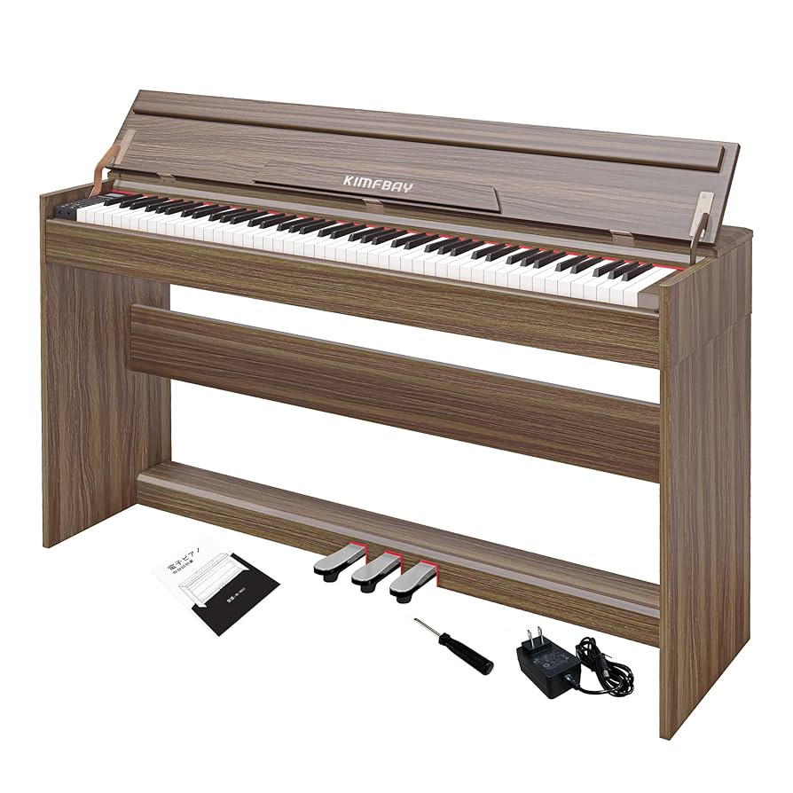 Amazon | KIMFBAY 電子ピアノ 88鍵盤 木製 電子ピアノ アップ