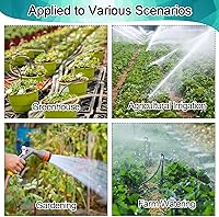 Vista 7 de Kit de 40 accesorios de riego de tubería de 1/2 pulgada de diámetro interior x 0.6-0.63 de diámetro exterior de 0.63 pulgadas, conectores de púas