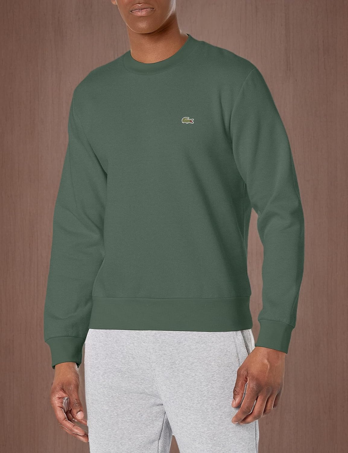 Lacoste mens Organic Brushed Cotton Sweatshirt - Image 3