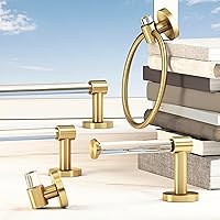 Vista 6 de Gatco Clarion - Toallero de 18 pulgadas de largo, latón cepillado acrílico transparente