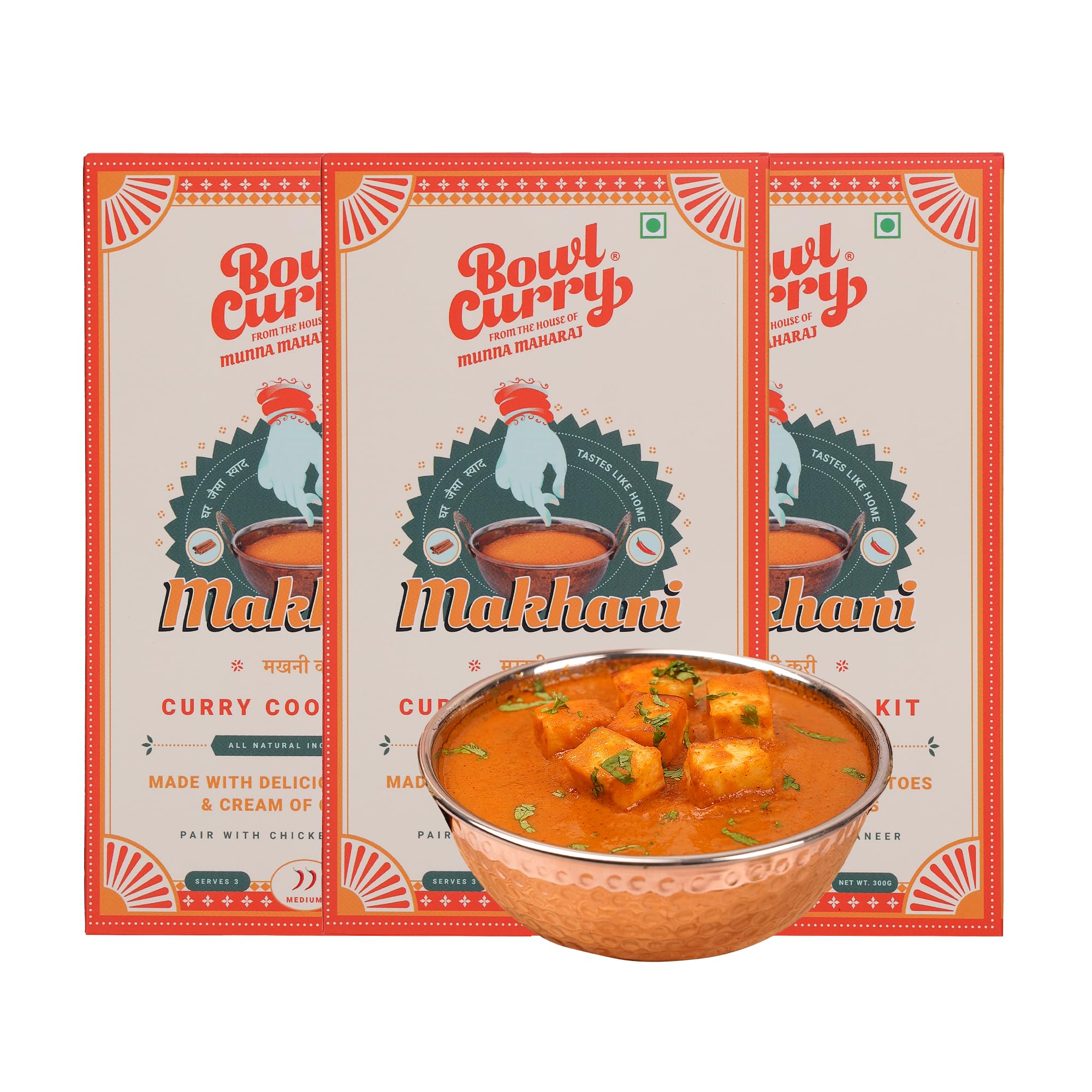 Bowl Curry Makhani Curry Paste| Pack of 3 x 300g |Authentic North Indian Taste | Ready to Cook Masala Gravy Mix | Made With Tomatoes and Cashews | Ready In 15 Mins | No Preservatives (B0D1Y8LTZY) Amazon Price History, Amazon Price Tracker