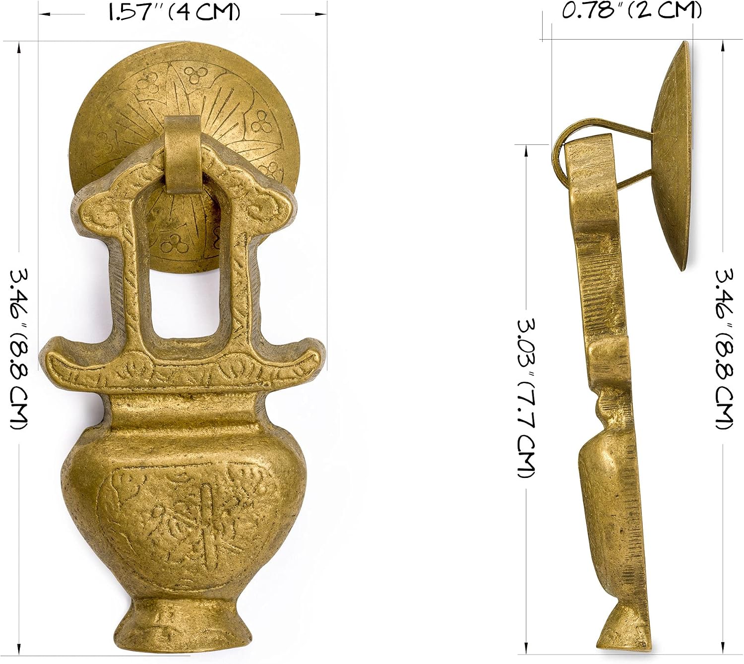 Hardware Philosophy “Golden Furnace” Pulls 3.5 Inches - Set of 2 - Architectural, Interior Design, Furniture Cabinet Customization Hardware