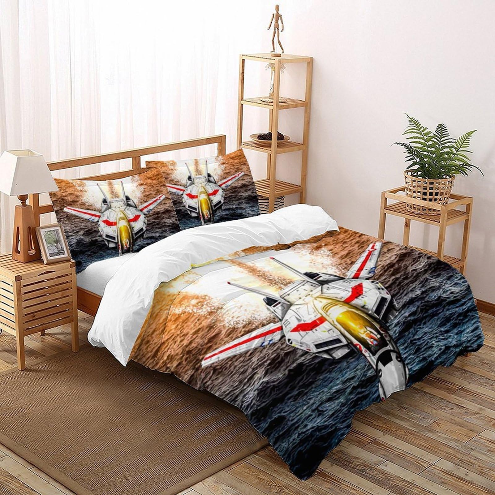 Housse de couette fermeture éclair pratique ensemble de literie 3D double
