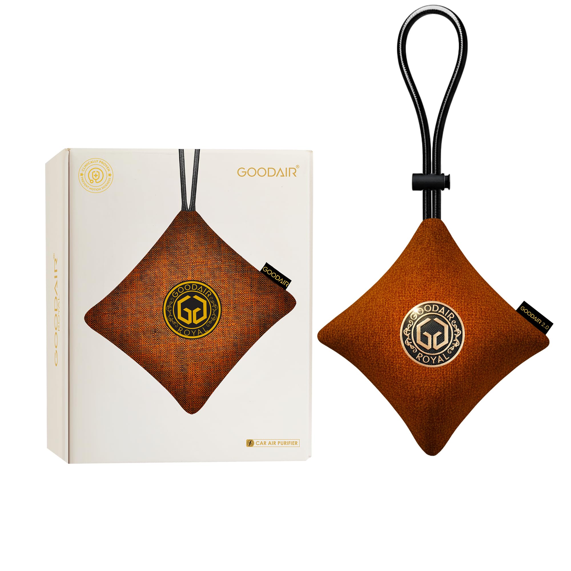 GOODAIR 2.0 Premium Non-electric Car Air Purifier | Romantic Coffee | Tested & Certified to Absorb Toxic Gases | Advanced Impregnated Activated Carbon | 24/7 Air Purification