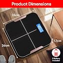 PRIME PICK Digital Weight Machine for Body Weight – Extra Thick Bathroom Scale with Large LCD Display, USB Charging & Anti-Slip Base – Weighing Scale (Black) gallery image