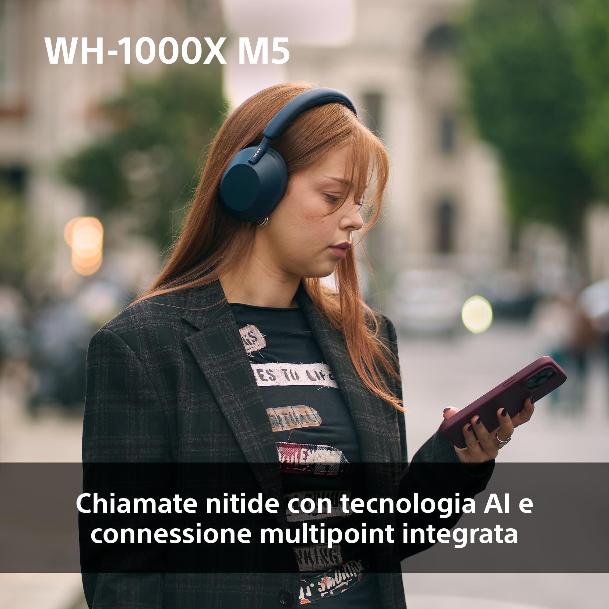 Sony WH-1000XM5 Custodia Rigida |Cuffie Wireless Over-Ear, Noise Cancelling di Nuova Generazione con Spatial Audio, Fino a 30 Ore di Batteria, Bluetooth, Black