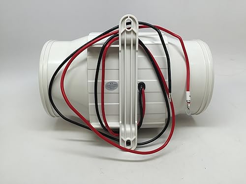 Miniatura 6 de MARINO DE ALTO RENDIMIENTO BLANCO EN LÍNEA SOPLADOR DE BILGE 12V 230CFM 10AMP 15A FUSIBLE