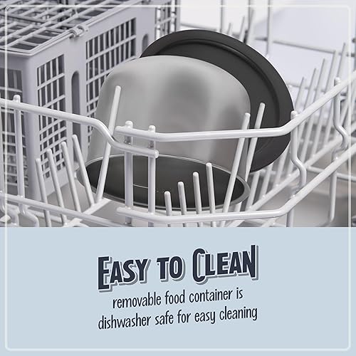 Miniatura 7 de Nostalgia Fiambrera portátil calentada  Calentador de alimentos de acero inoxidable de 2.5 tazas  Cable desmontable, tapa a prueba de fugas, asa de