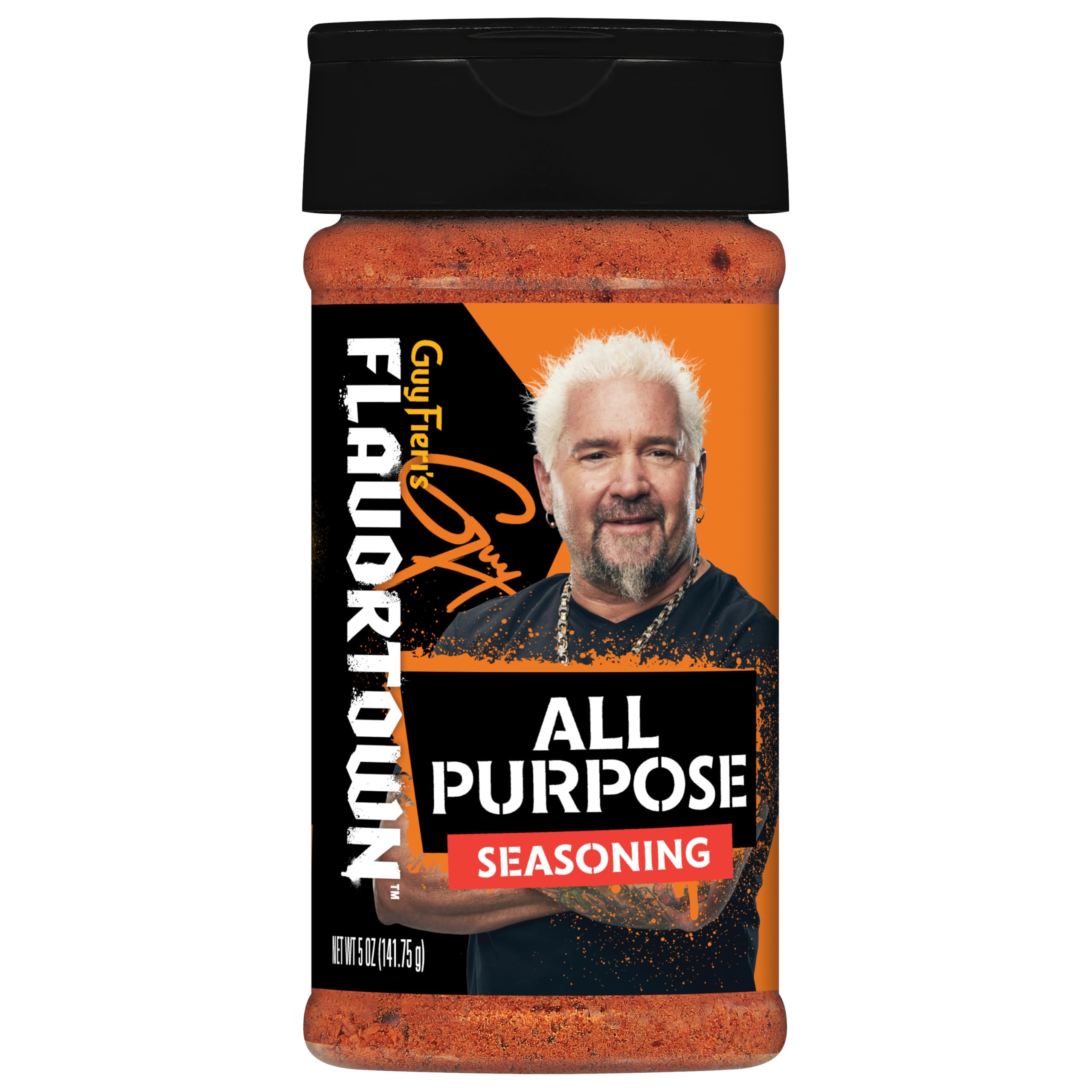 Guy Fieri's Flavortown All Purpose Seasoning - Salt & Spices Blend for Cooking, Use on Steak, Chicken, Vegetables, Pork, & More, Versatile Seasoning Mix - 5 oz (Pack of 1)