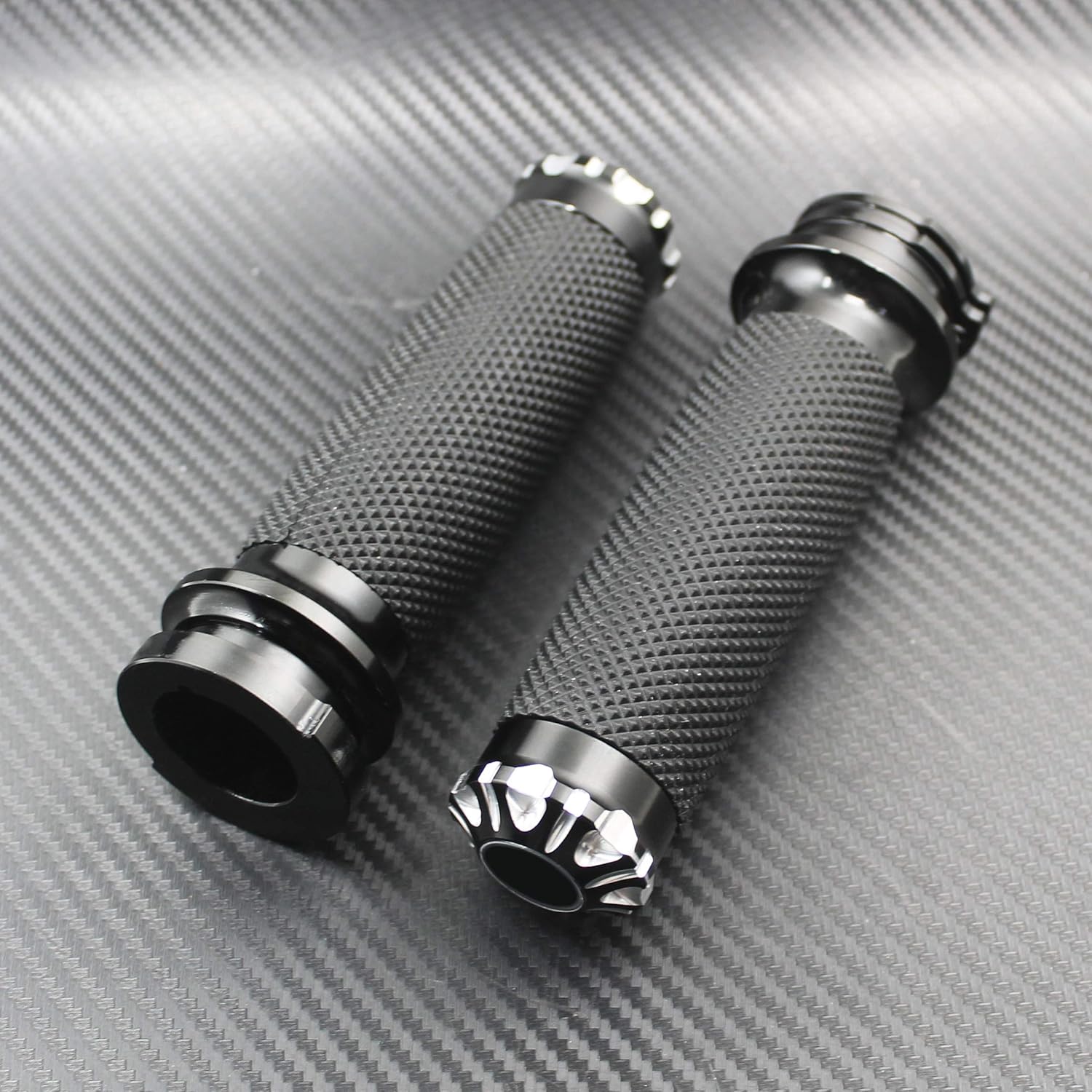 Poignées de guidon, revêtement côtés fermés PROGRIP 732 Carbon gel
