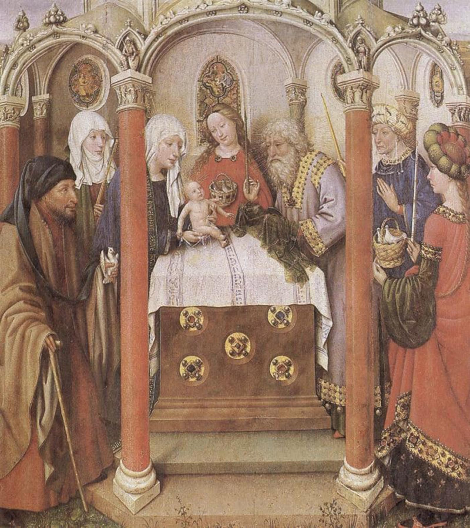 SERENDIPITP Vintage Wall Art Canvas Nordic Poster Canvas Print Picture the Circumsision of Christ by Jacques Daret Wall Art Poster for Home Decor 60x90cm