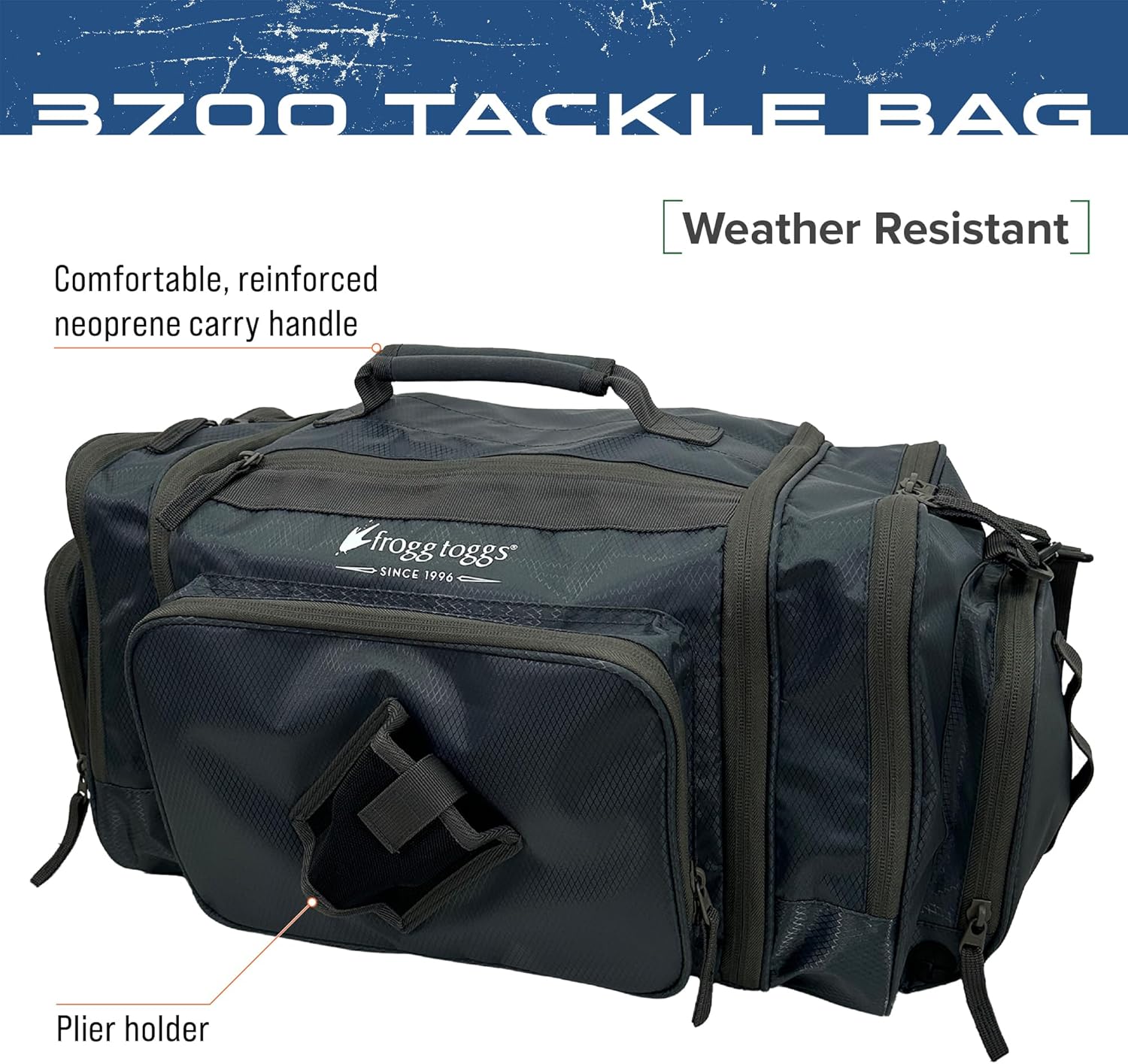 FROGG TOGGS Fishing Tackle Storage Bag, Dark Graphite