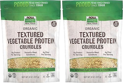 Miniatura 5 de NOW Foods, Gránulos de proteína de soja orgánica texturizada, sin OMG, versátil, proteína de origen vegetal, 8 onzas (el embalaje puede variar)