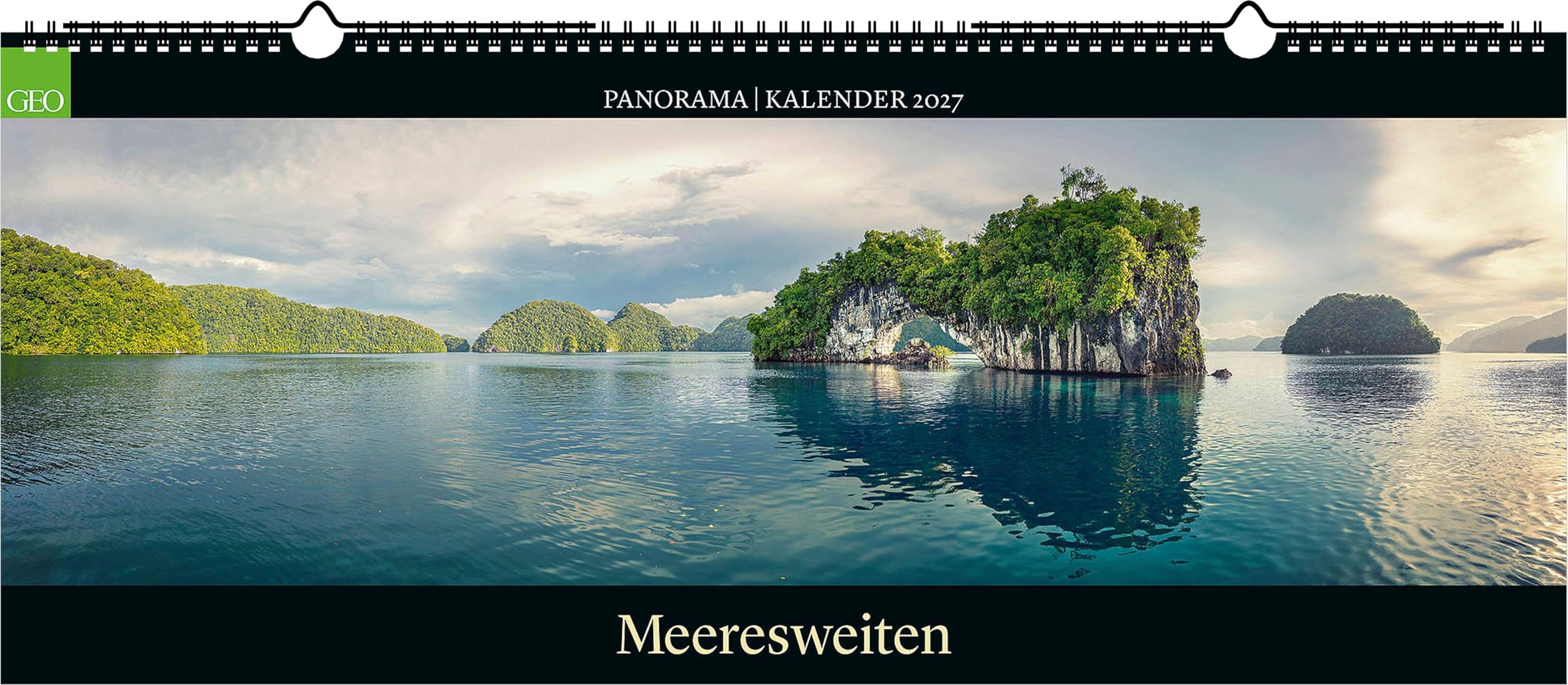 GEO Panorama: Meeresweiten 2027: XXL Wandkalender 120x50 cm mit 12 Küstenfotografien, deutschem Kalendarium und Spiralbindung