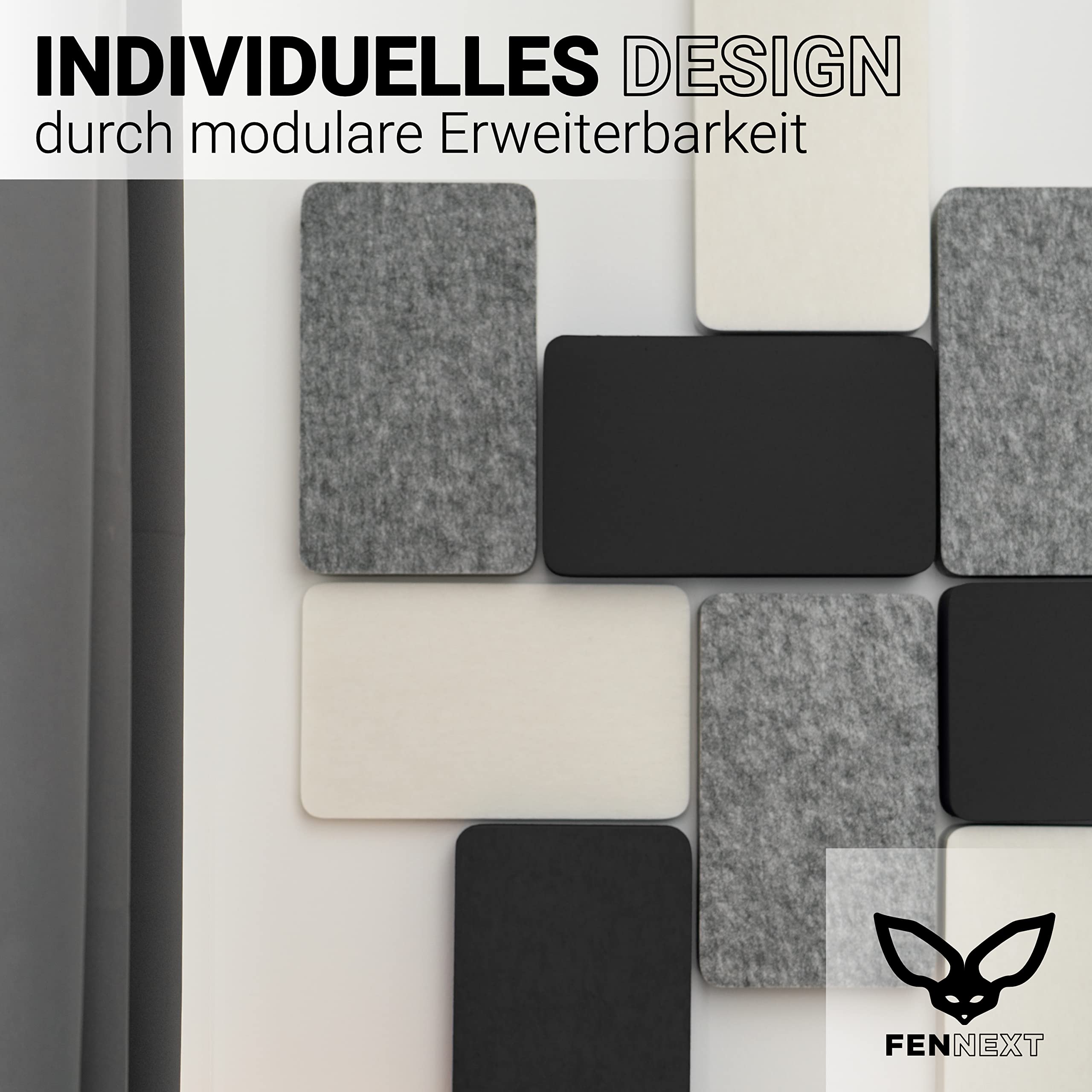 Lot de 6 panneaux muraux absorbants acoustiques pour une réduction sensible du bruit I Image acoustique moderne, entre autres comme plafond acoustique, panneaux acoustiques sûrs fabriqués