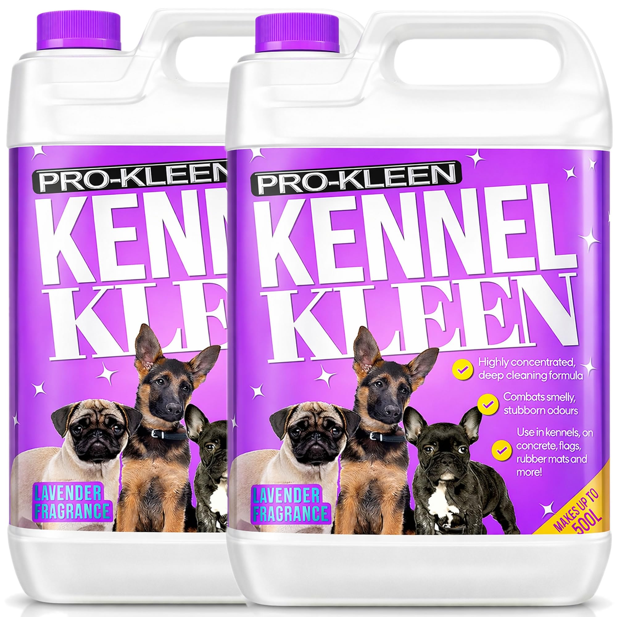Pro-Kleen Kennel Disinfectant, Cleaner & Deodoriser (Lavender Fragrance) - 10L Pack - Kills 99.9% of Bacteria and Removes Nasty Urine Pet Odours - Suitable for Kennels, Hutches & More