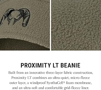 KUIU Proximity LT Beanie - Windproof, Ultra-Quiet, Lightweight Micro-Fleece, 4-Way Stretch, Odor-Resistant Hunting Hat