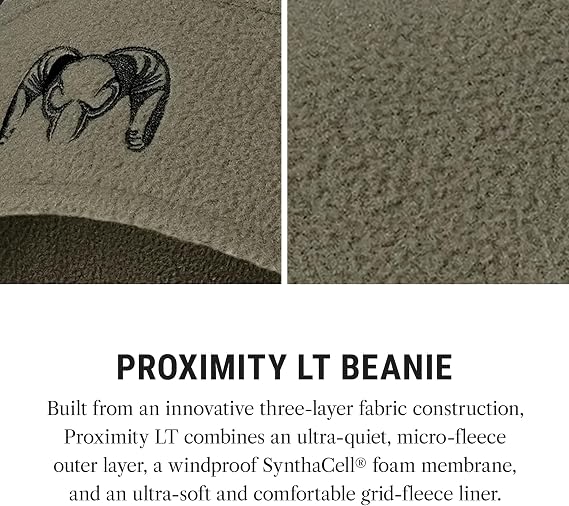 KUIU Proximity LT Beanie - Windproof, Ultra-Quiet, Lightweight Micro-Fleece, 4-Way Stretch, Odor-Resistant Hunting Hat