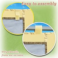 Vista 6 de Strong Camel Paredes laterales de malla para toldo desplegable de 10 x 10, mosquitera, panel lateral de malla para tienda de campaña y kiosco