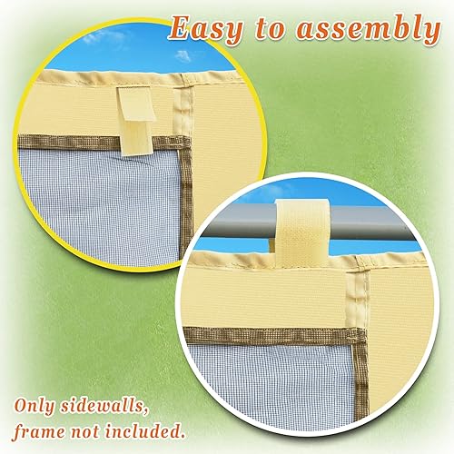 Miniatura 6 de Strong Camel Paredes laterales de malla para toldo desplegable de 10 x 10, mosquitera, panel lateral de malla para tienda de campaña y kiosco