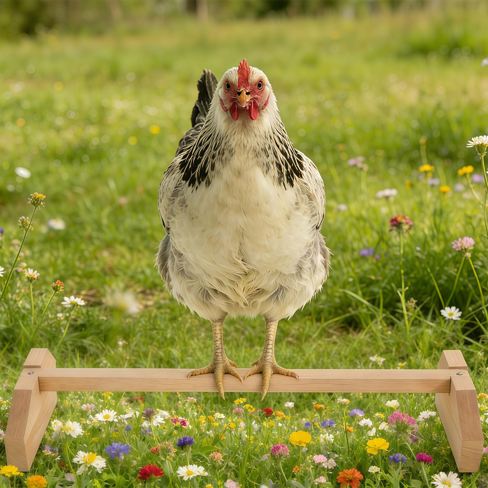 2 posatoi per pollo, 40 cm, in legno naturale, autoportante, per pollaio, giungla, palestra, supporto per giocattoli decorativi per animali domestici per galline