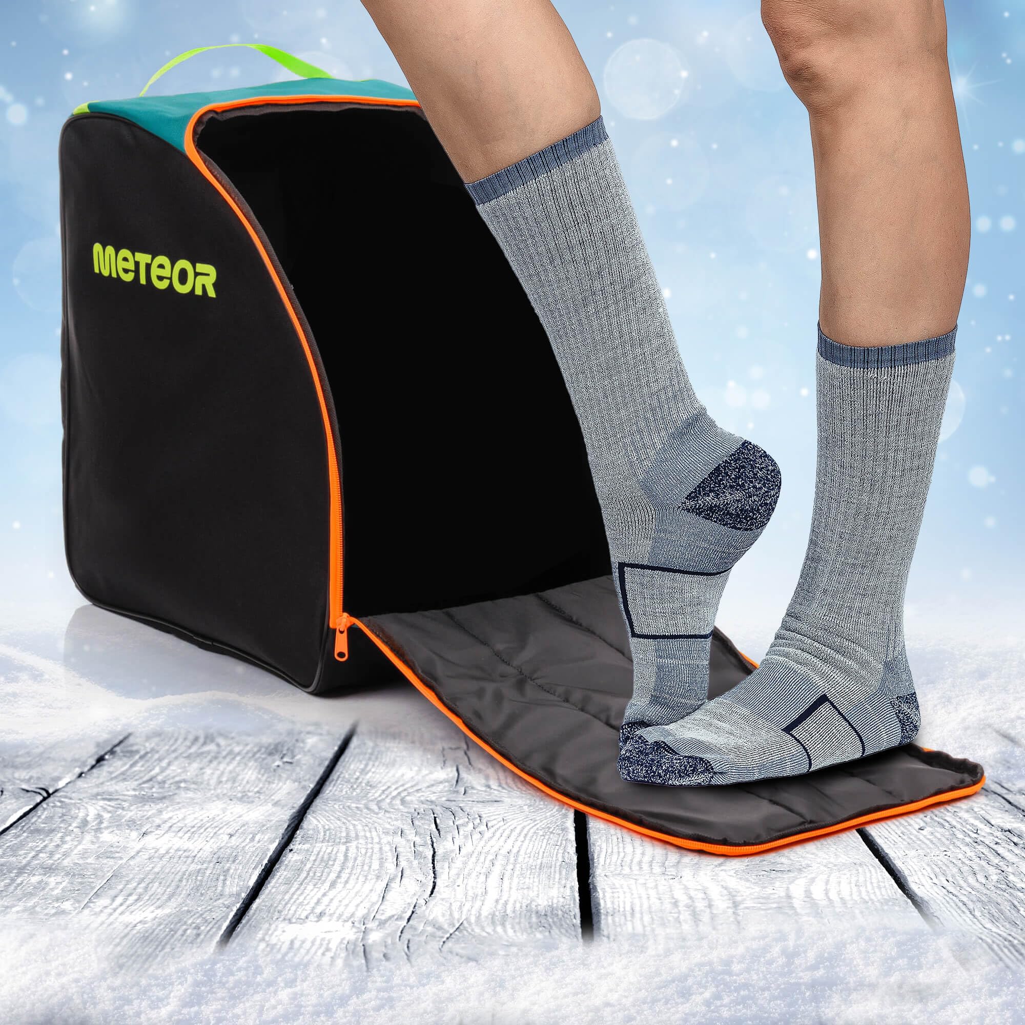 Meteor Bolsa Botas Esquí Mochila Snowboard Bolsillo Gafas Tabla Casco Patines