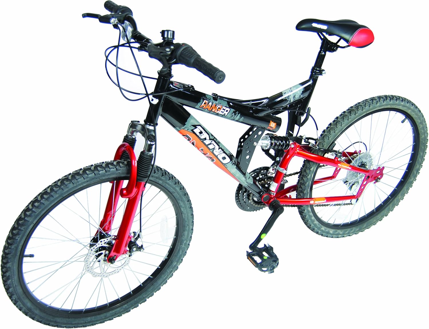 Dyno Ranger Boys Dual Suspension Mountain Bike Red/Black, 24inch