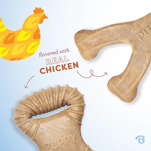 Vista 43 de Benebone Puppy Wishbone - Juguetes masticables para perros, más suaves para masticadores modestos, fabricados en Estados Unidos, mediano