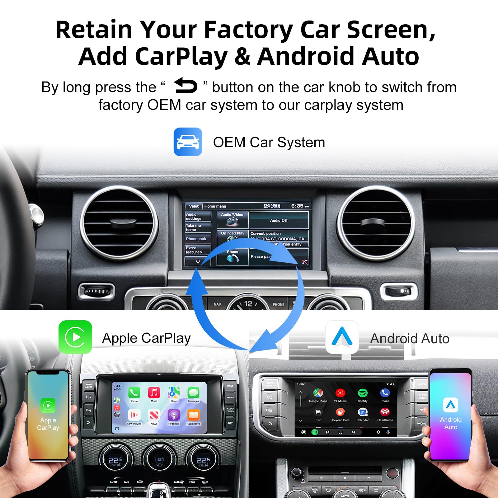 Amazon.com: ANYFAR Wireless CarPlay Android Auto Adapter Decoder