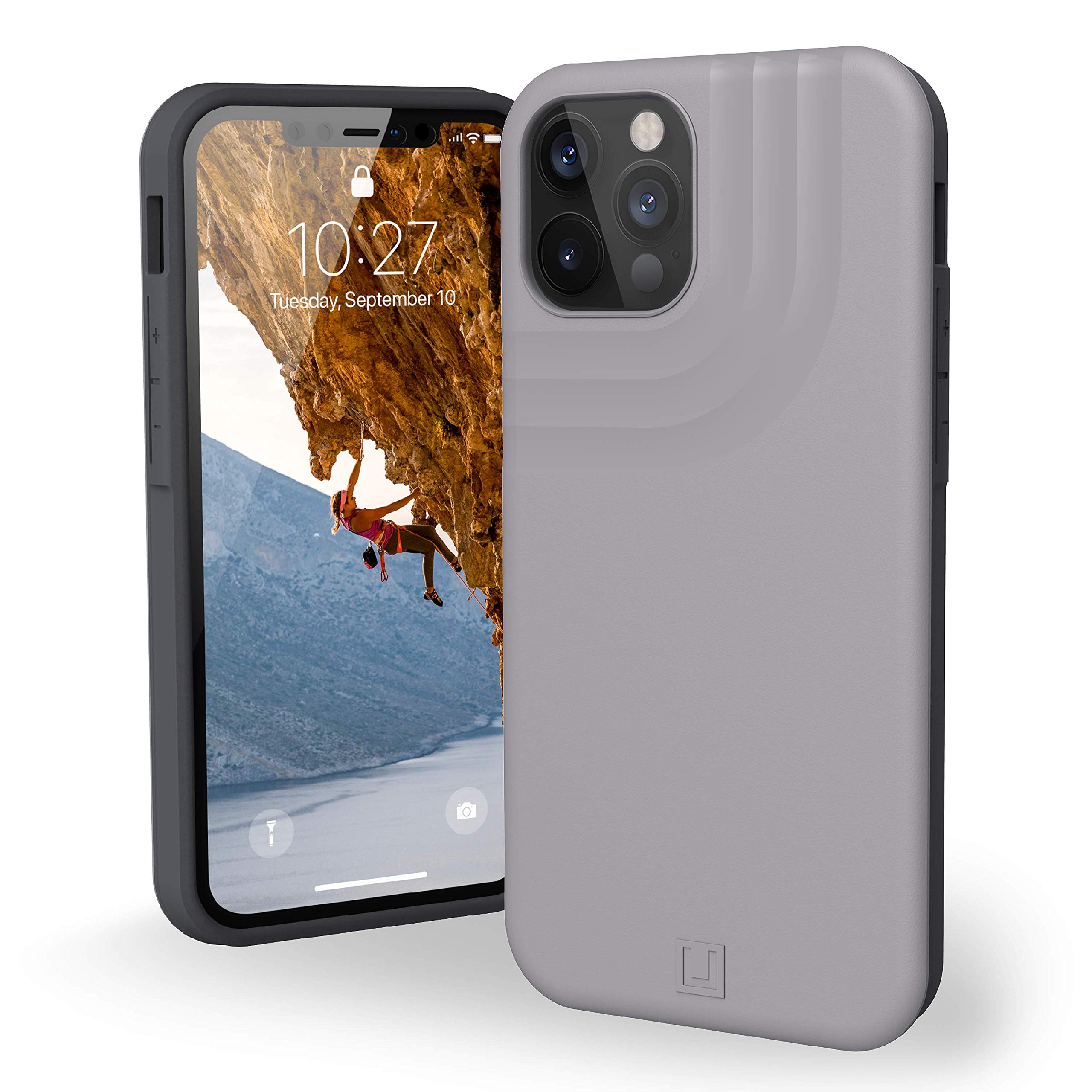 Urban Armor Gear Basic Case for iPhone 12 Pro 5G (6.1-inch) (2020) (Thermoplastic Polyurethane_[U] Anchor-Light Grey)