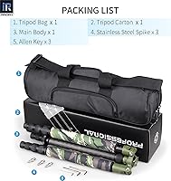 Vista 32 de Trípode de Fibra de Carbono - INNOREL RT75C Sin Cabeza de Bola Trípode Super Profesional Monopié Resistente Trípode Compacto Soporte de Stand
