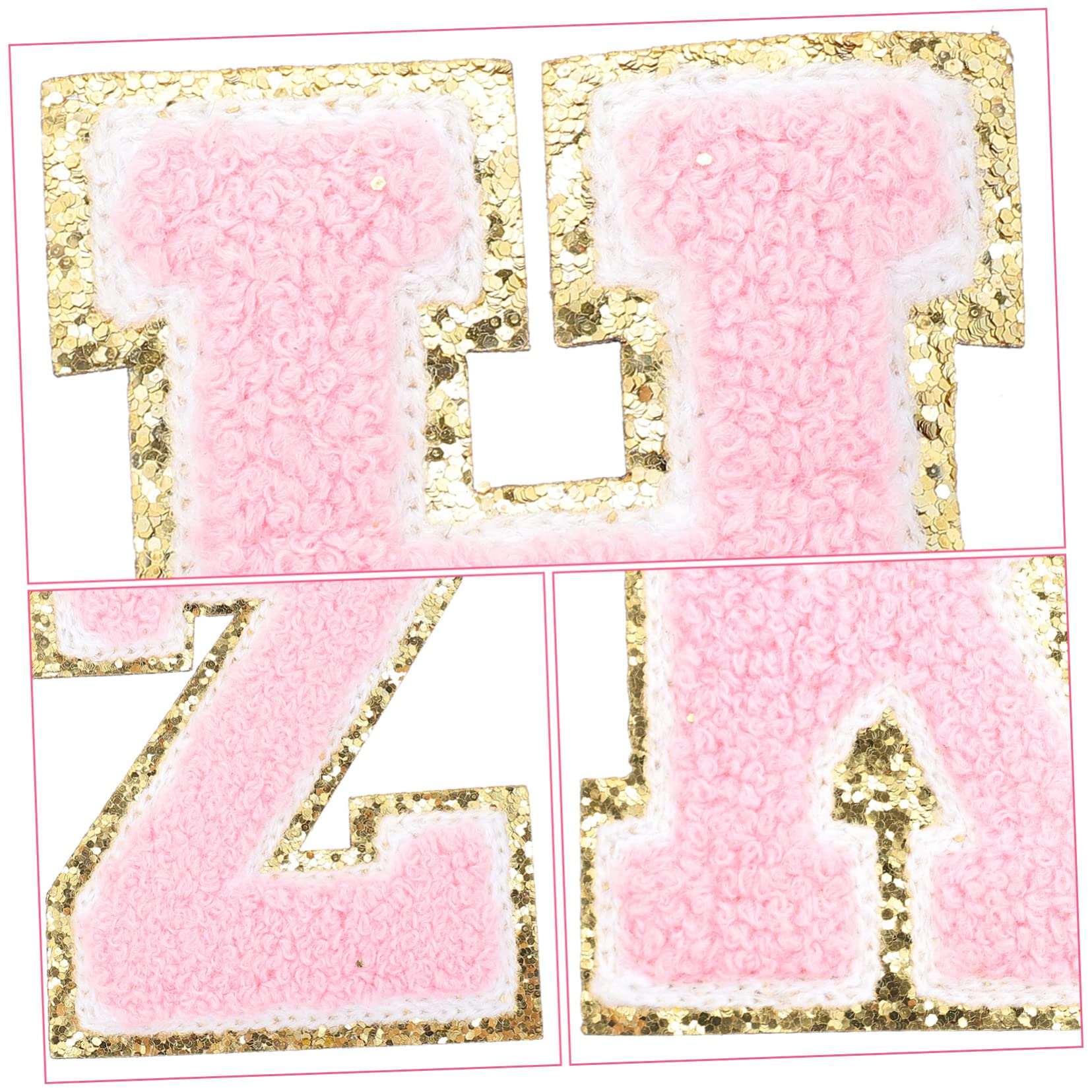 TEHAUX 3 Set Di Toppe Termoadesive Con Lettere Ricamate Eleganti Decorazioni Per Cappotti Magliette E Borse 26 Pezzi * 3