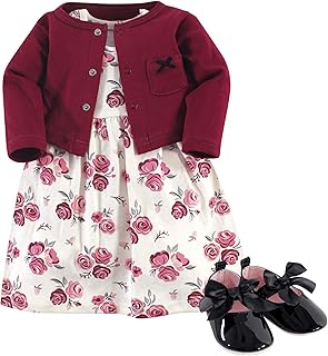 baby-girls Cotton Dress, Cardigan and Shoe Set - Buy now