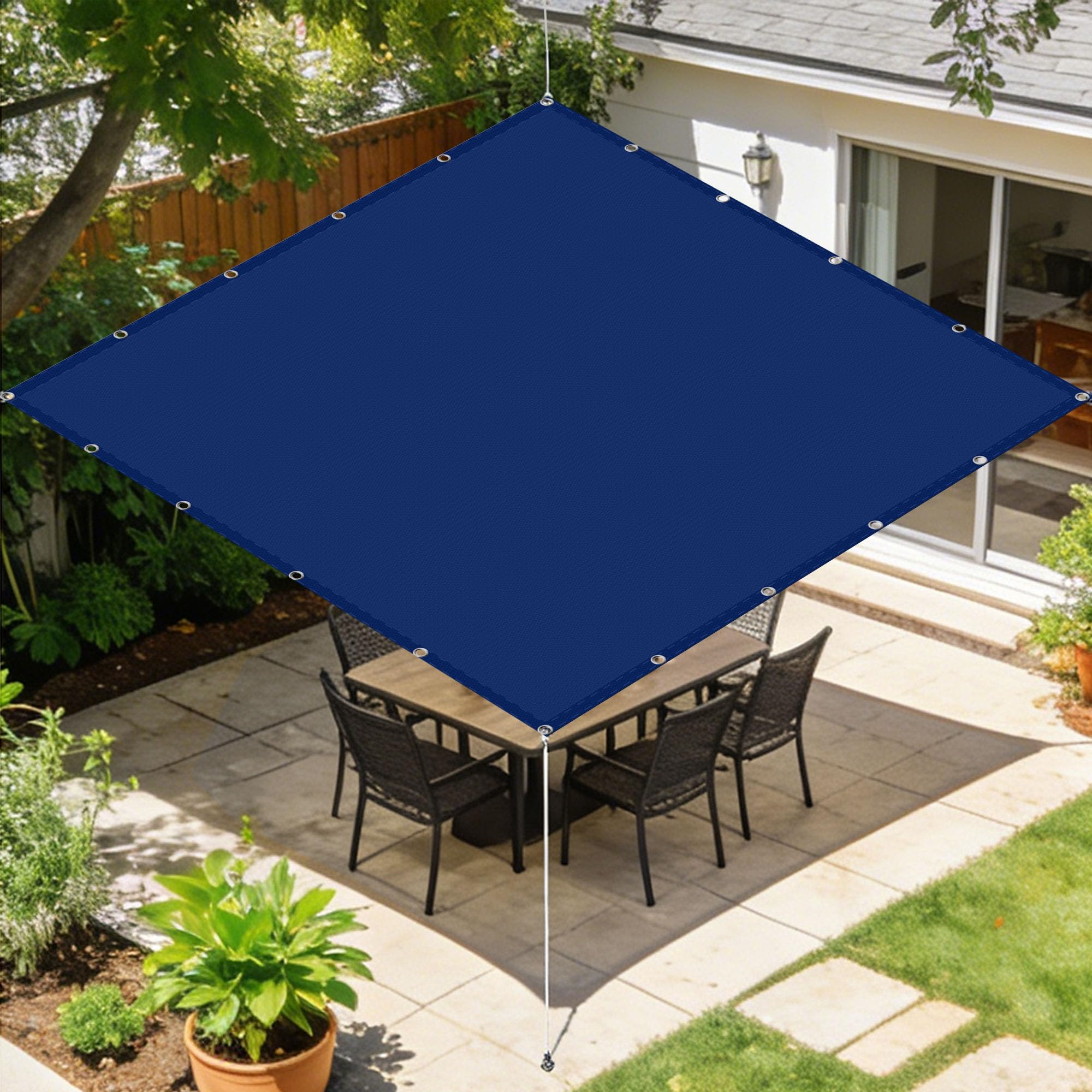 Voile d'ombrage imperméable pour éviter la pluie sur terrasse et balcon