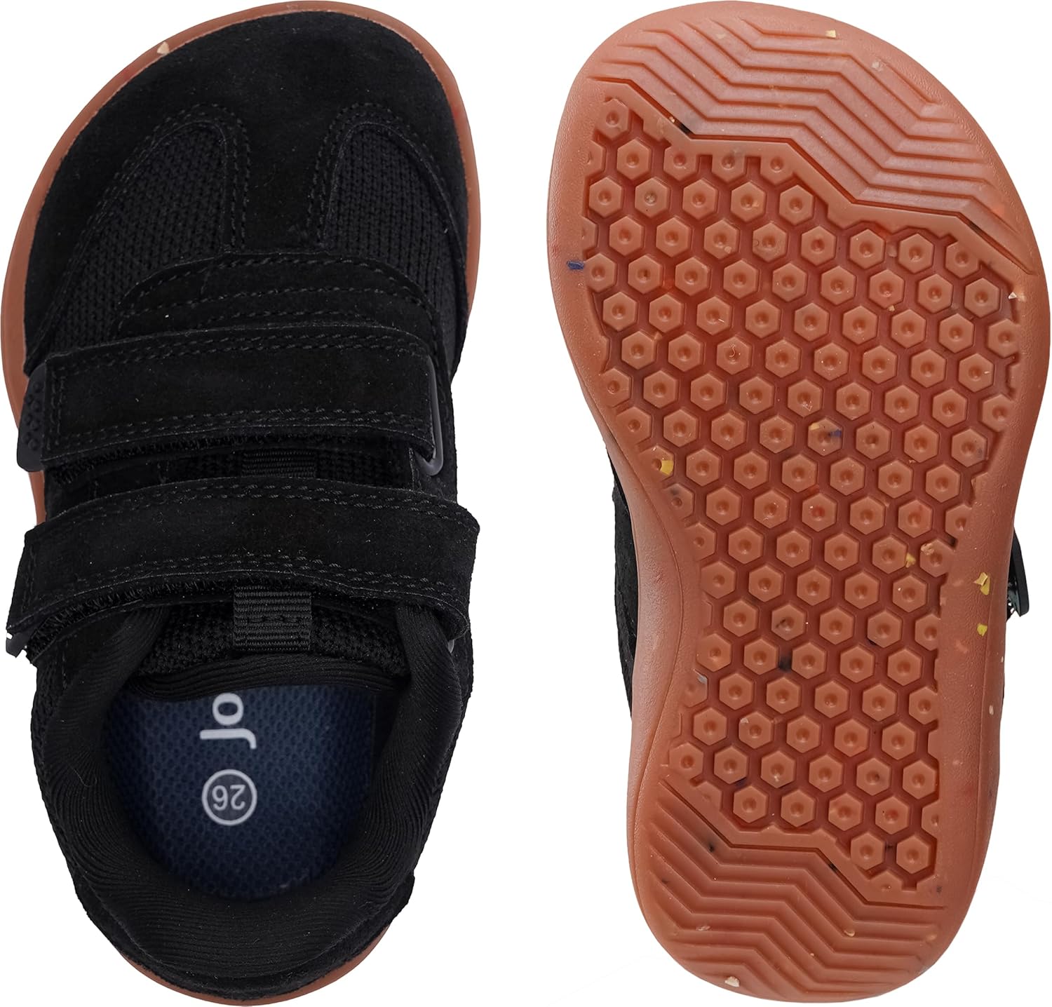 Joomra Toddler/Little Kid Wide Barefoot Shoes | Splay Naturally Minimalist Sneakers for Boys Girls | Durable Adjustable Strap