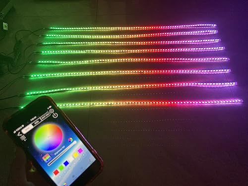 Miniatura 5 de 8 tiras de luz de persecución de color de ensueño de 2 pies 23.6 in 24 pulgadas, luces LED estroboscópicas de respiración para Polaris Slingshot