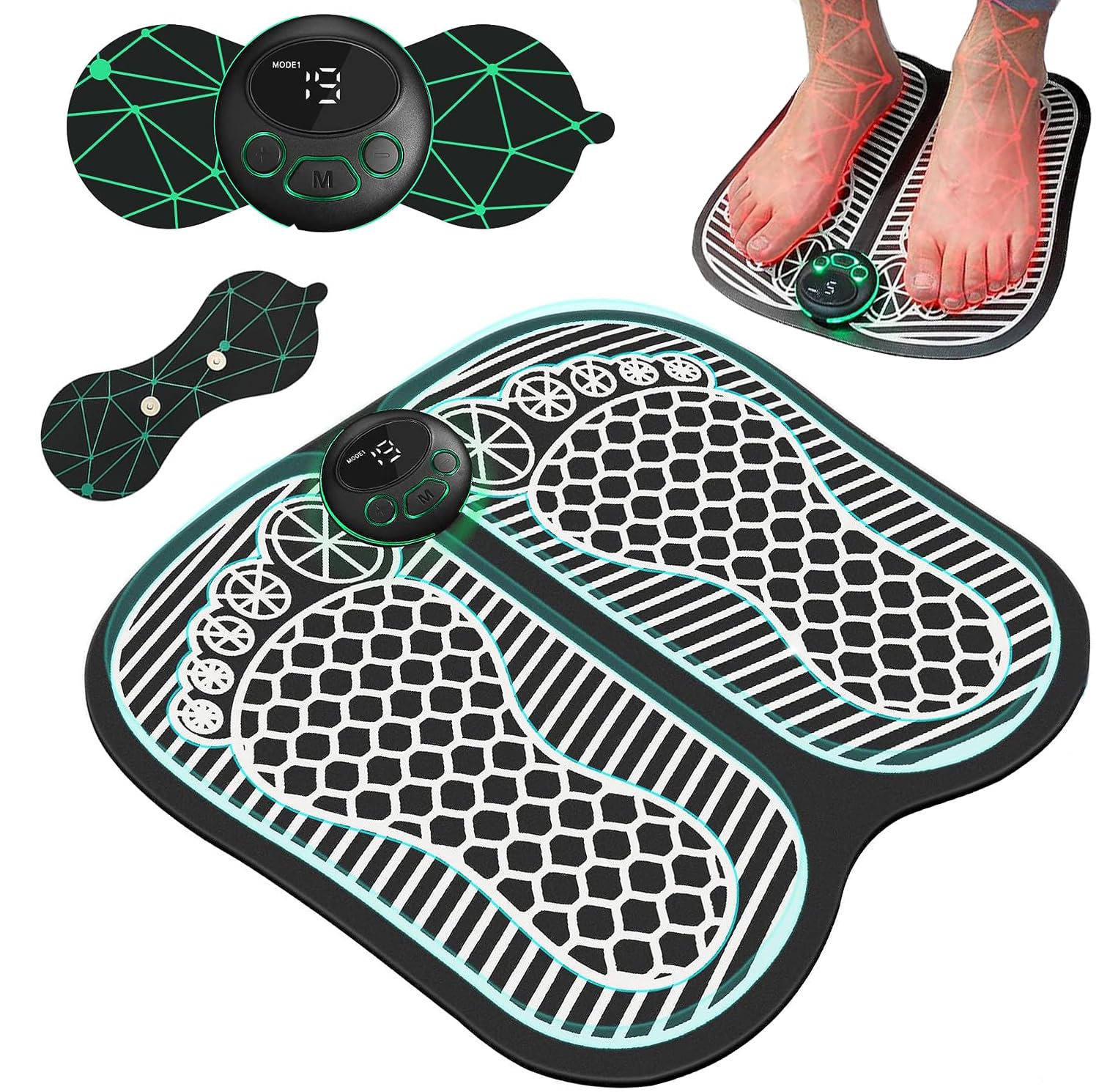Kidoca® Wireless Massager For Cervical Pain Butterfly Mini Foot Leg Fuul Body Massager Mat For Pain Relief Spa Massager Electric Cervical Spine Neck Massager For Pain Relief for Home [1 Extra Pad] (B0CDXBMTPQ) Amazon Price History, Amazon Price Tracker