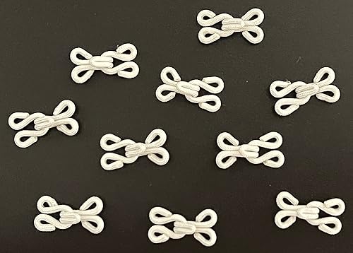 Miniatura 5 de PEPPERLONELY Juego de 10 ganchos cubiertos blancos y cierre de costura para abrigo de piel, chaqueta, estola, pulsera, joyería, libros, manualidades