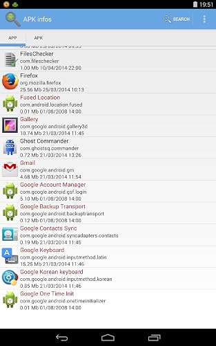 APK infos – vue 2