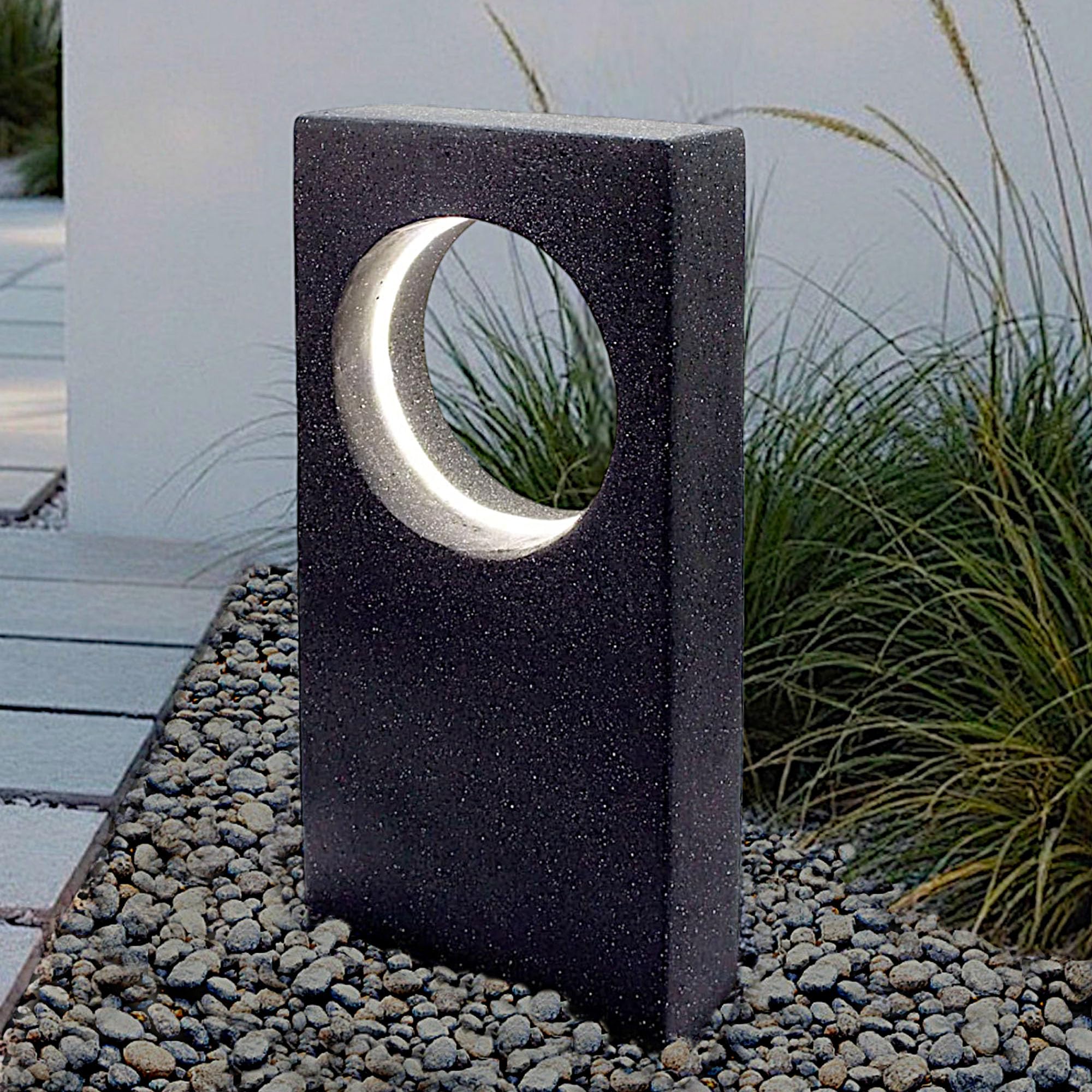 Arnusa Moderne Solarleuchte Gartenleuchte Gartenlampe Solarlampe 63,5 x 18 x 32 cm Gartenstatue
