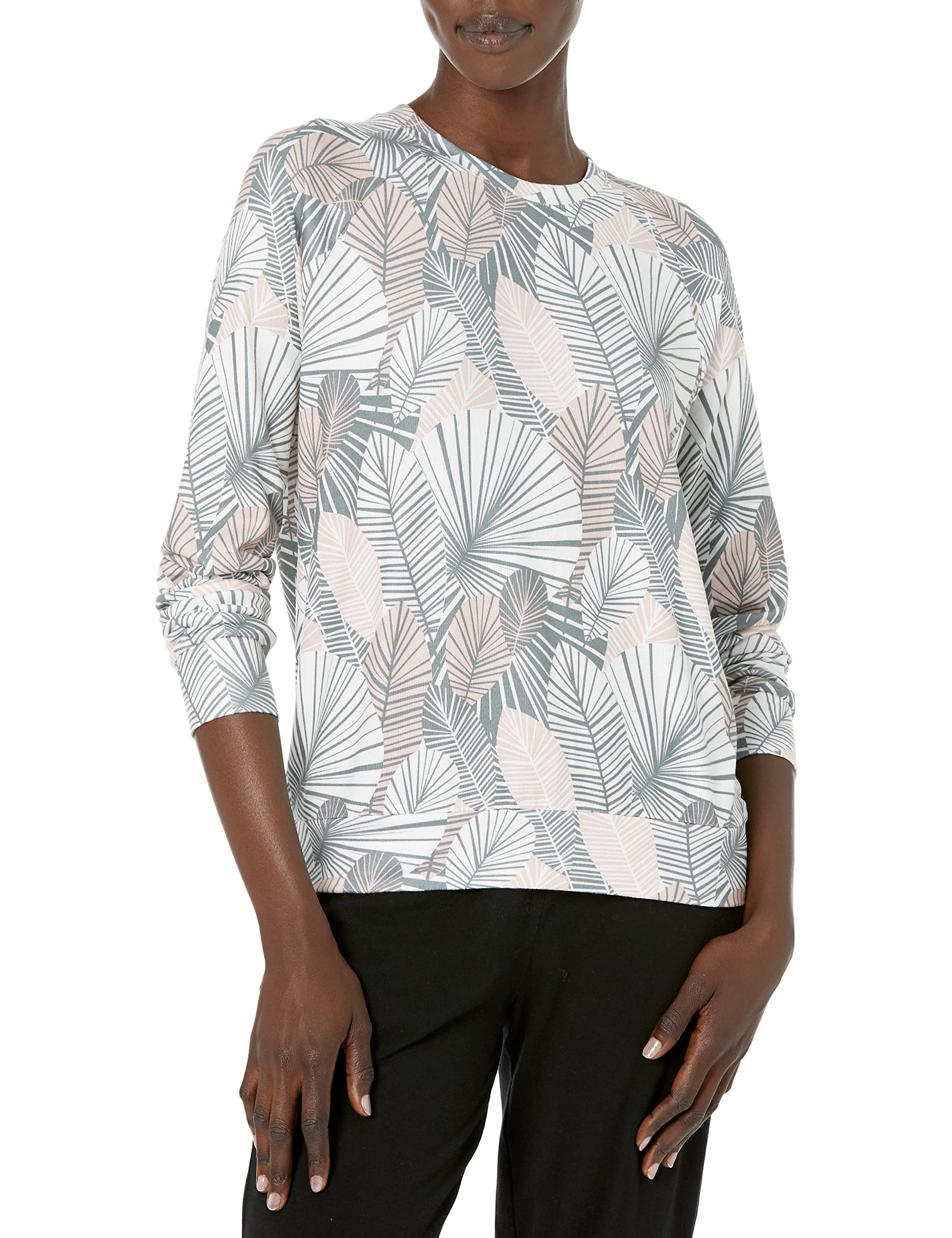 PJ Salvagewomens Loungewear Geo Palm Long Sleeve Top Pajama Top