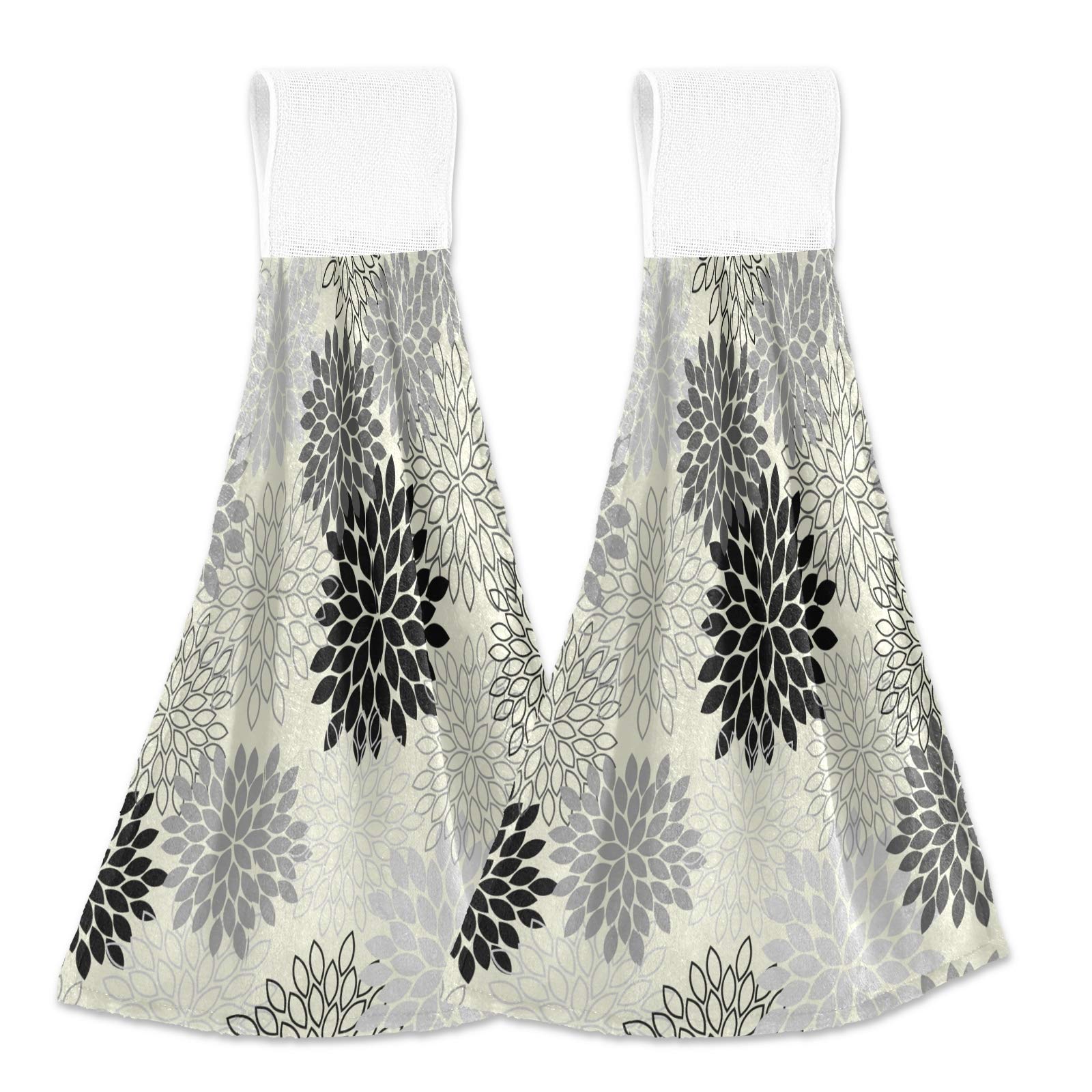 Serviettes à Suspendre En Microfibre JUMBEAR - Lot De 2, Motif Hérisson, Absorption Rapide, Boucle Accroche