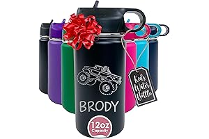Personalized Monster Truck Water Bottle for Kids