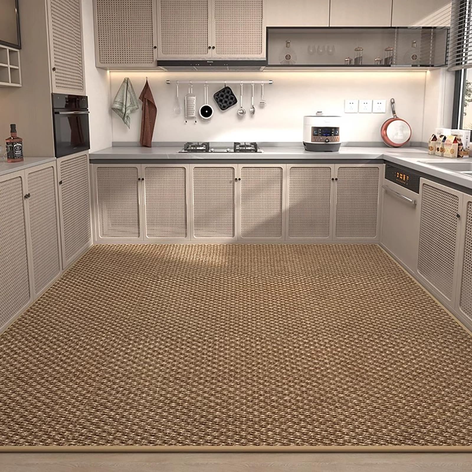 Alfombra de cocina rústica transitable ideal para proteger el suelo del pasillo