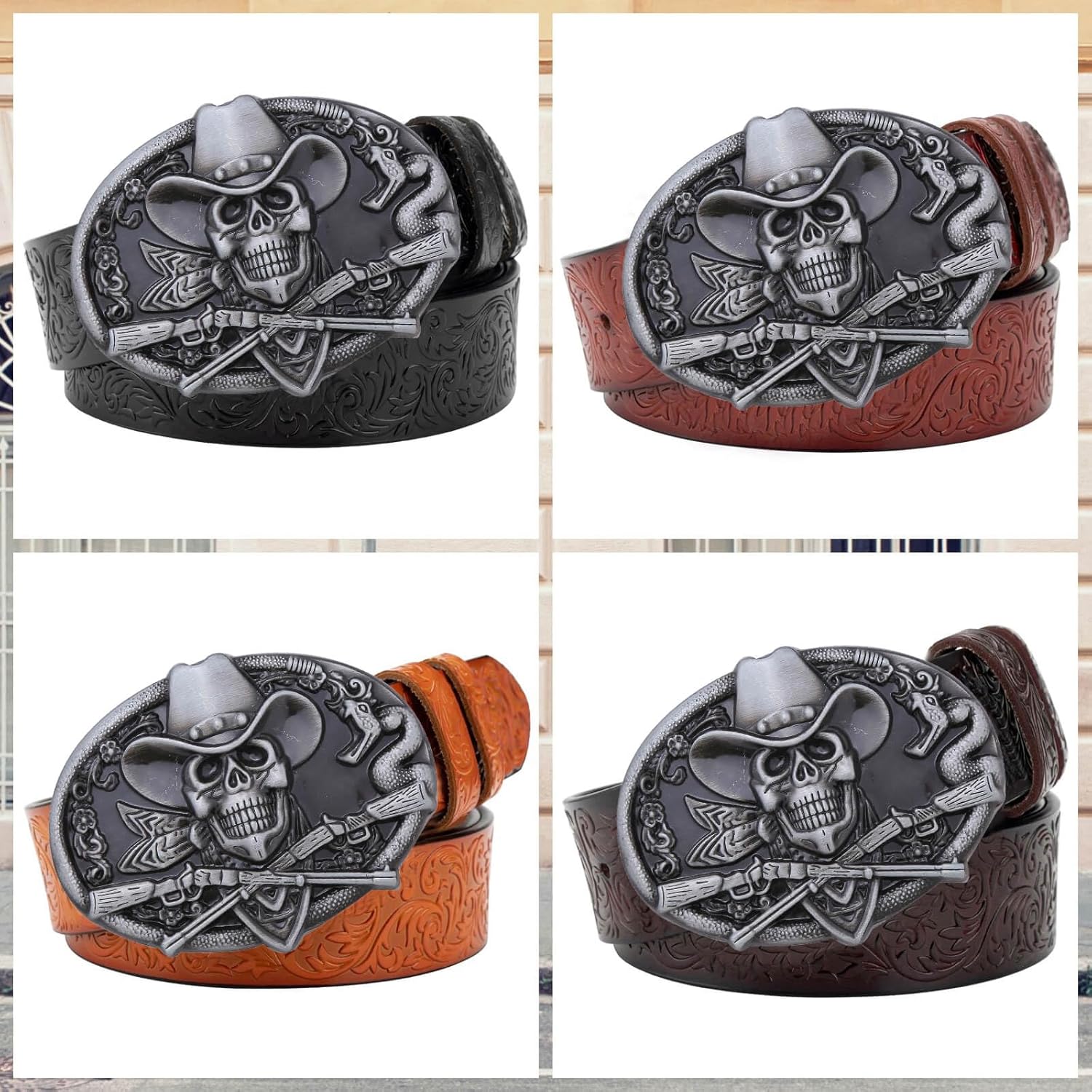 Western Belt Buckle for Men Women Vintage Cowboy Cowgirl Texas Rodeo Poker Belt Buckles - Image 5